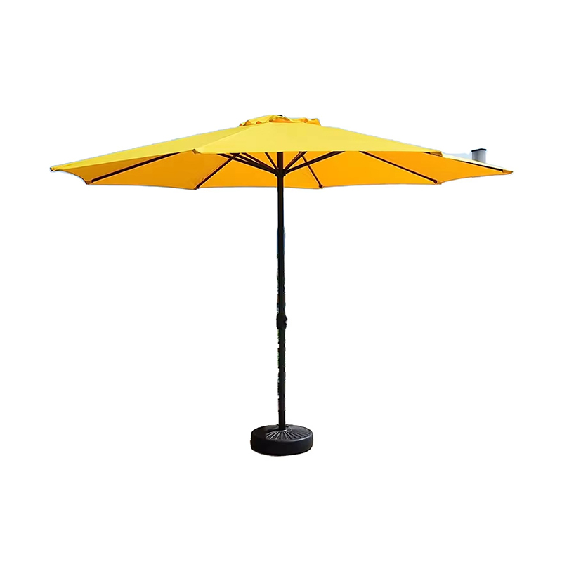 Aluminium Outdoor Sunshade Round Umbrella Dengan Sudut yang Dapat Disesuaikan